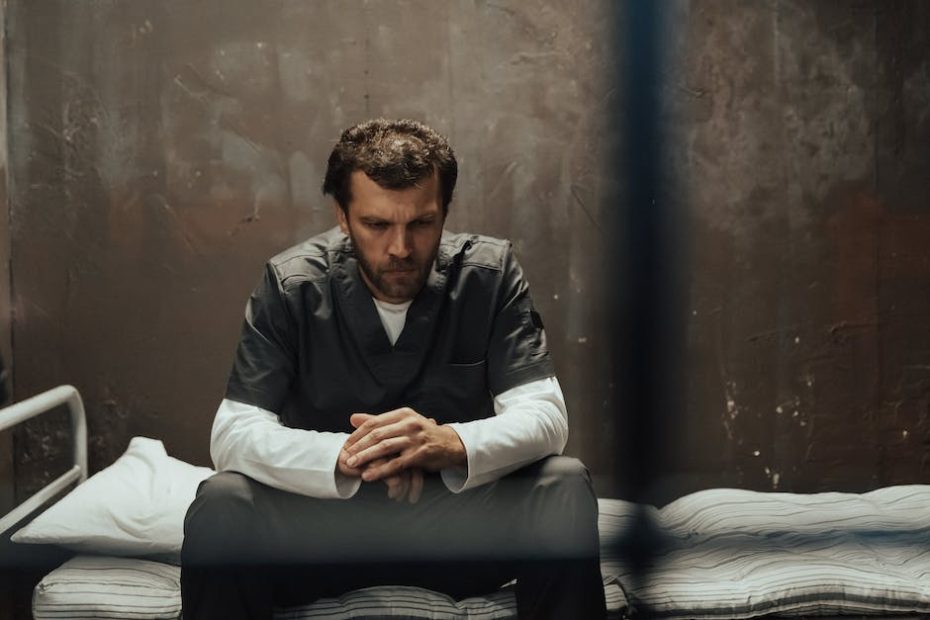 A Prisoner Sitting on the Bed